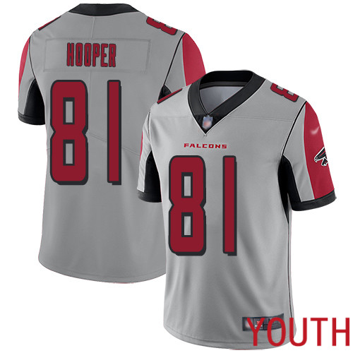 Atlanta Falcons Limited Silver Youth Austin Hooper Jersey NFL Football #81 Inverted Legend